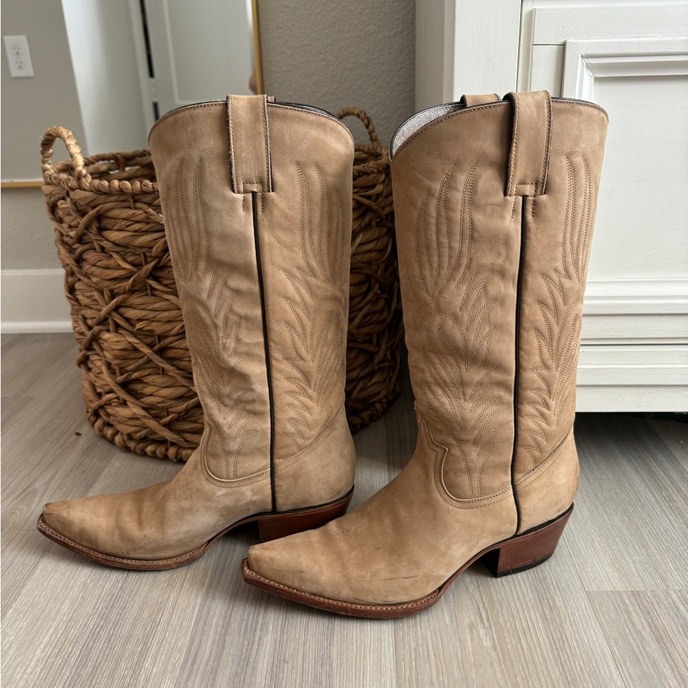 Steve Madden Lonestar Tan Cowboy Boots